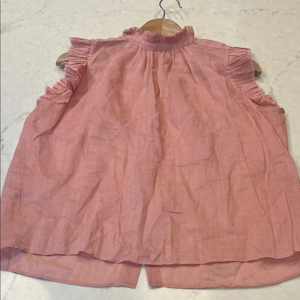 Frame Denim Blush‎ Ruffle Top Size XS